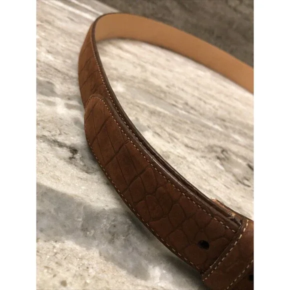 USA Made MARTIN DINGMAN 44 Brown Leather HANDMADE Belt 5007006 - Picture 3 of 11